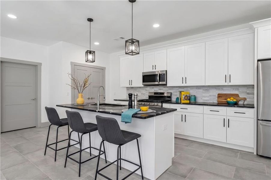Furnished interior view inside a new home in , Roswell (Image 30).