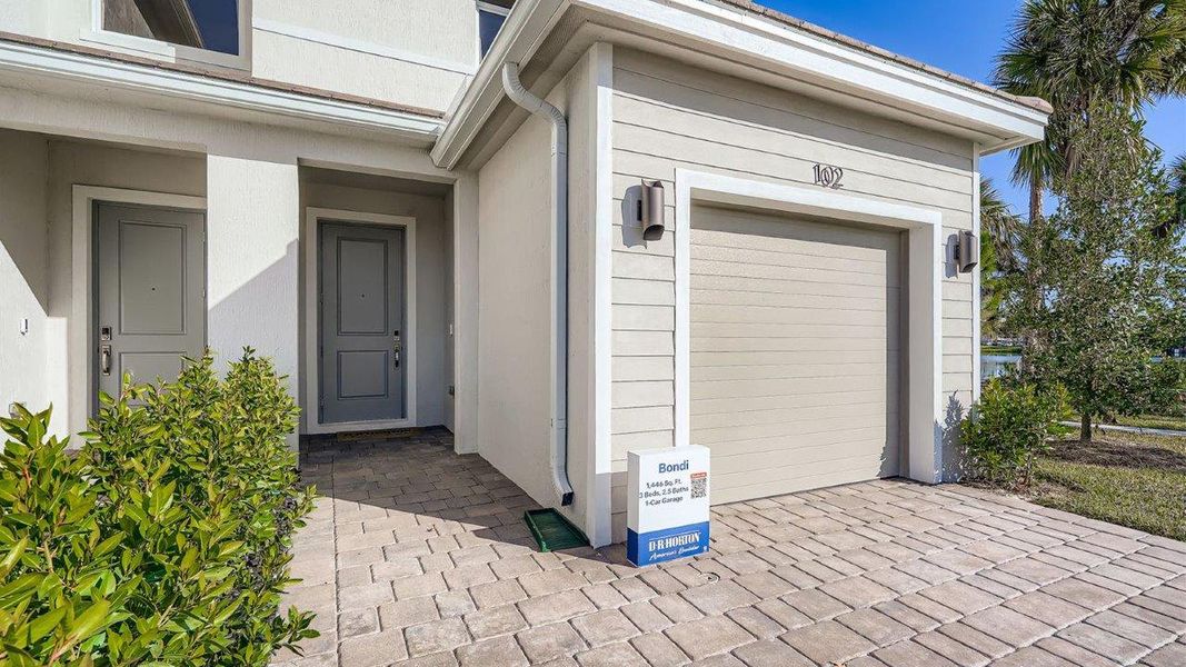 Representative exterior details of a home built from the Bondi by D.R. Horton in Lakeside Landing, Royal Palm Beach (Image 3).