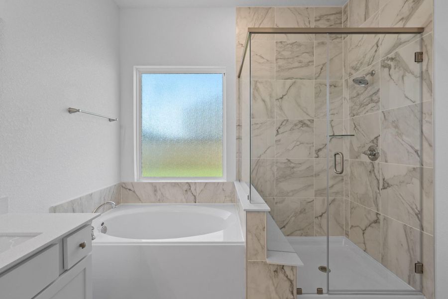 Furnished interior view inside a new home in Bridgeland, Cypress (Image 6).