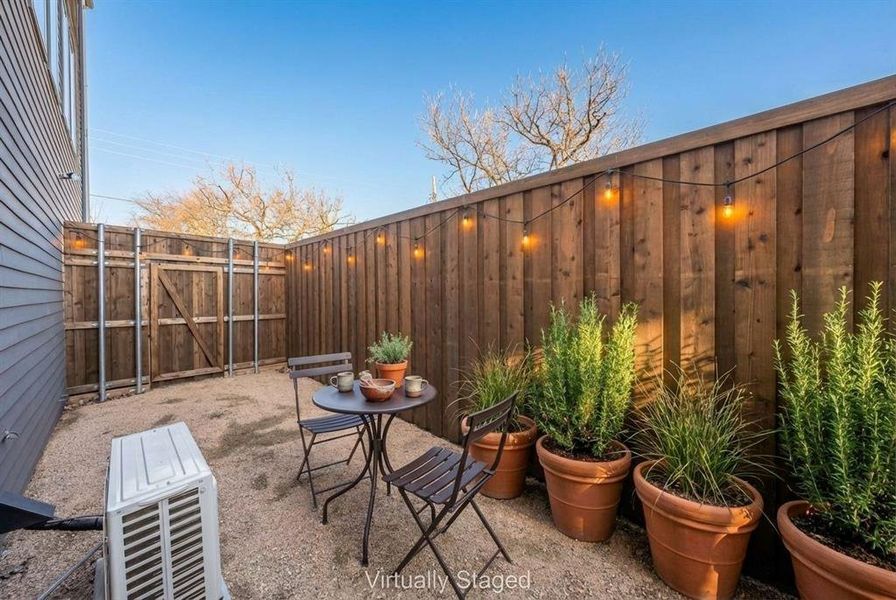 Exterior details and patio area of a home in , Dallas (Image 26).