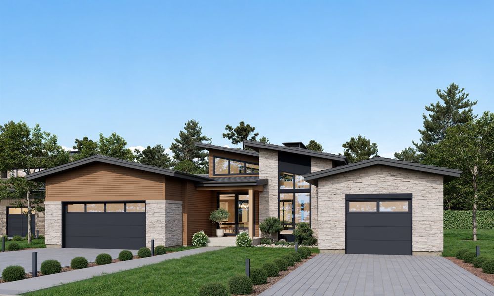 Representative exterior photo of a completed home built from the Residence 3 by Trumark Homes in The Summit at Castle Pines, Castle Pines, CO (Image 9).