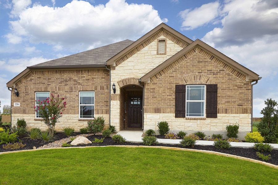 Representative exterior photo of a completed home built from the Landmark Series - Avalon by Brightland Homes in Still Water Lake Estates, Godley, TX (Image 28). Representative exterior photo of a completed home built from the Landmark Series - Avalon by Brightland Homes in Still Water Lake Estates, Godley, TX (Image 28).
