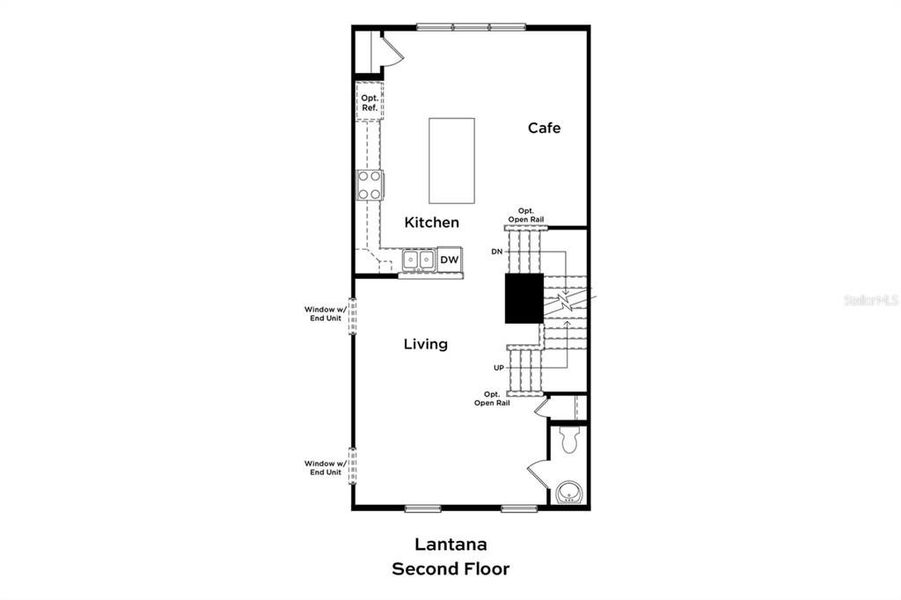 2D floor plan layout of this home in Parkview at Hamlin, Winter Garden, FL (Image 2).