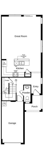 2D floor plan layout of this home in Reserve at Forest Lake Townhomes, Lake Wales, FL (Image 3).