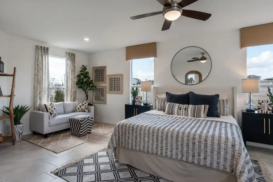 Representative furnished interior of a home built from the 1703 by KB Home in Espino Trails, San Antonio (Image 5).