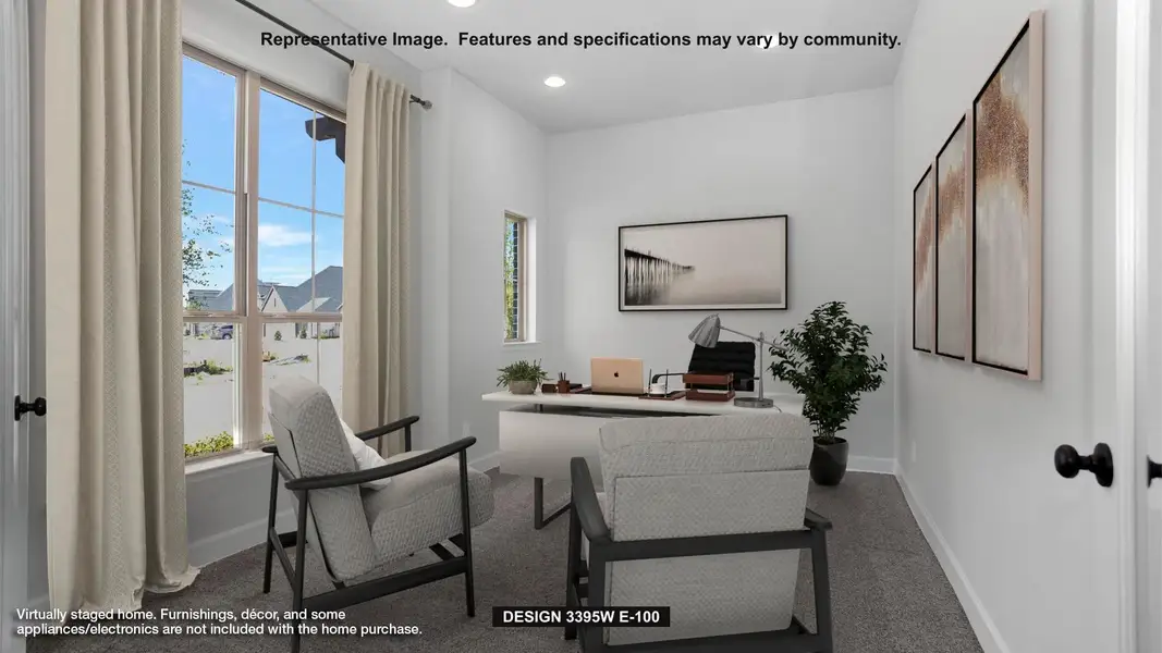 Furnished interior view inside a new home in Meridiana 60', Manvel (Image 6).