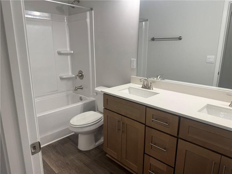 Furnished interior view inside a new home in The Fields of Walnut Creek, Pendergrass (Image 9).