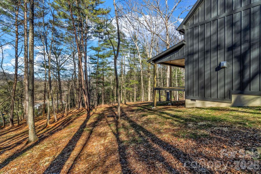 Exterior details and patio area of a home in , Mills River (Image 3).