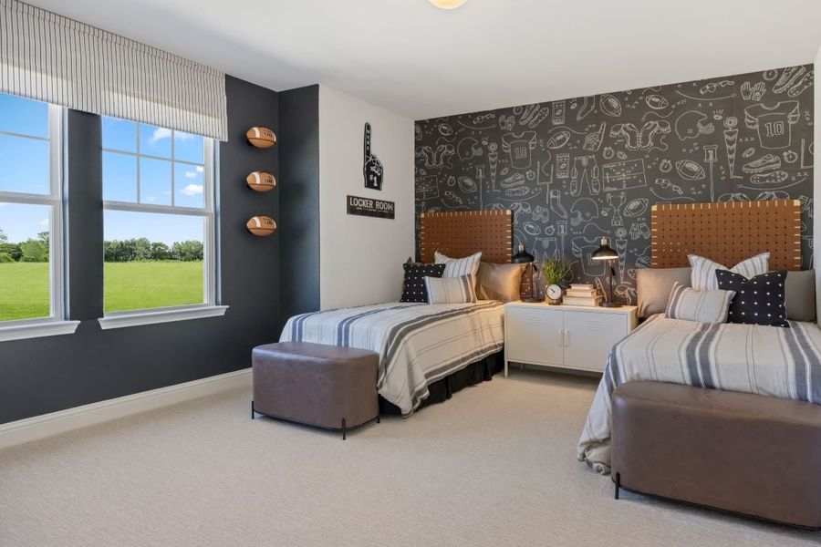 Spacious secondary bedrooms