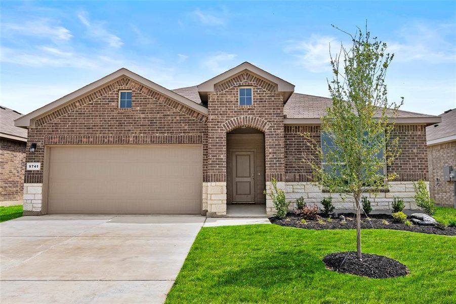 Front exterior of a new home in , Crowley, TX, highlighting curb appeal (Image 2). Front exterior of a new home in , Crowley, TX, highlighting curb appeal (Image 2).