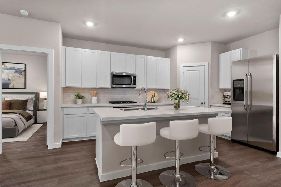 Furnished interior view inside a new home in Westridge Cove 40', Conroe (Image 5).