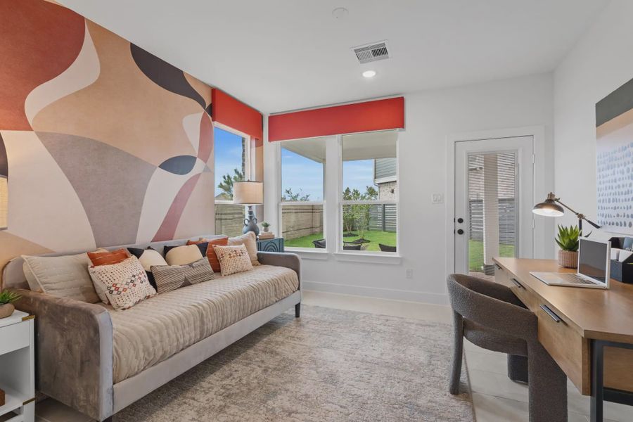Representative furnished interior of a home built from the Springfield by Chesmar Homes in Bridgeland, Elgin (Image 16).