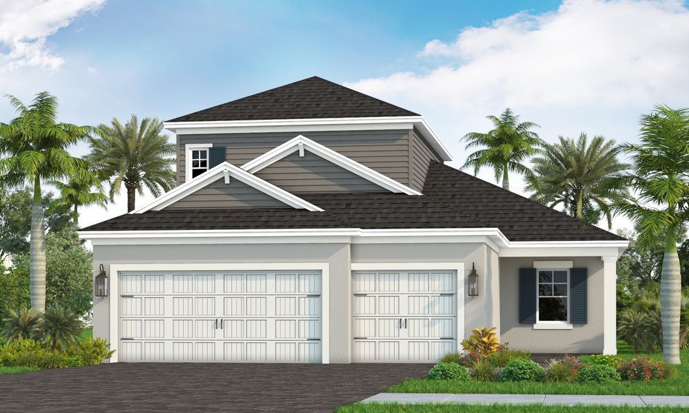 Representative exterior photo of a completed home built from the Lighthouse by Neal Communities in Wildleaf at North River Ranch, Parrish, FL (Image 2). Representative exterior photo of a completed home built from the Lighthouse by Neal Communities in Wildleaf at North River Ranch, Parrish, FL (Image 2).
