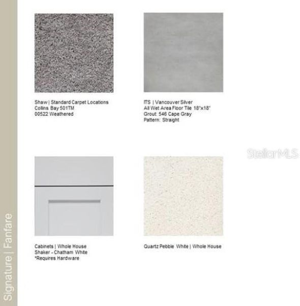 Sample of building materials used in homes in Waterstone, Groveland (Image 24). Sample of building materials used in homes in Waterstone, Groveland (Image 24).