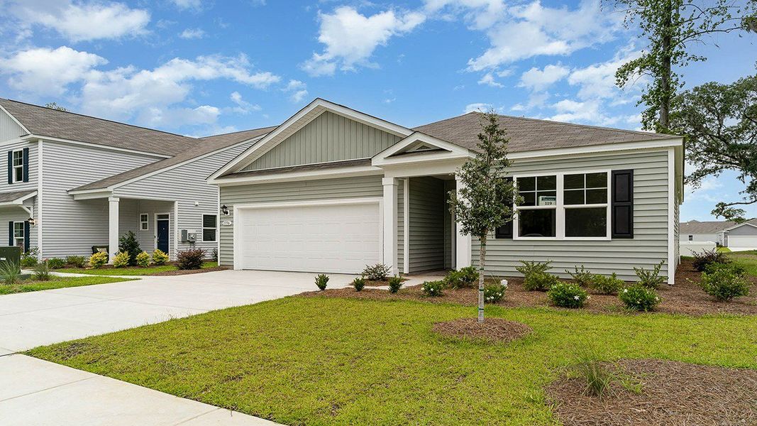 Representative exterior photo of a completed home built from the Aria by D.R. Horton in The Bluffs at Mill Creek, Florence, SC (Image 23).