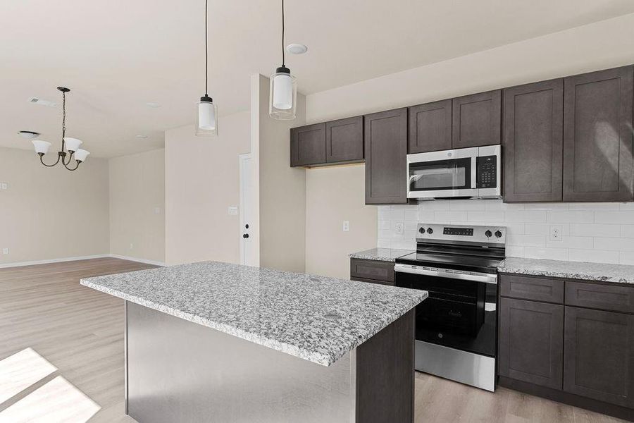 Furnished interior view inside a new home in Trails of Fossil Creek, Fort Worth (Image 9).