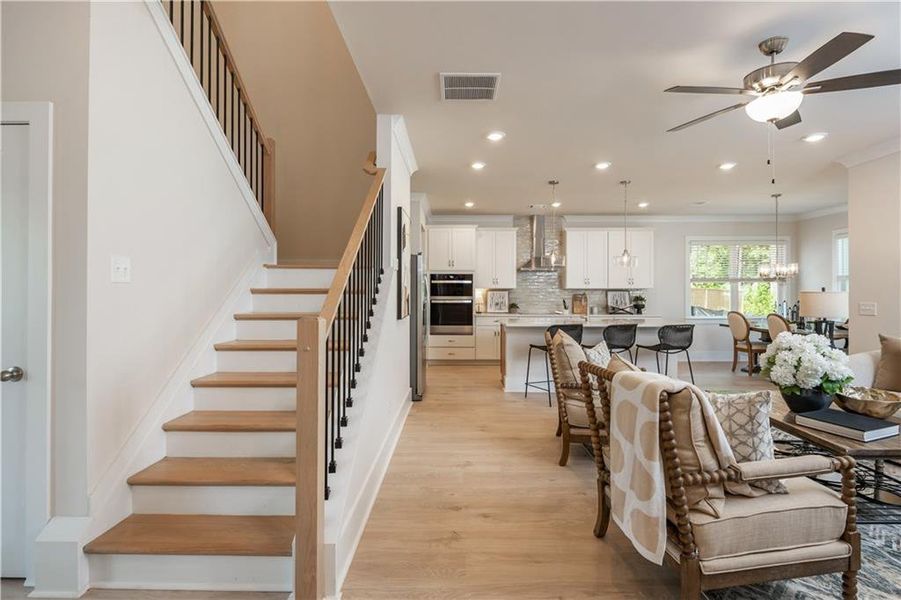 Furnished interior view inside a new home in , Flowery Branch (Image 11).