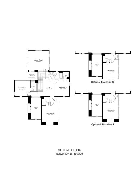 2D floor plan layout of this home in Hawes Crossing, Mesa, AZ (Image 3).