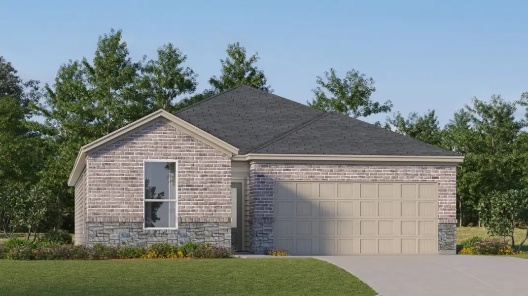 Front exterior of a new home in Calallen South, Corpus Christi, TX, highlighting curb appeal (Image 1). Front exterior of a new home in Calallen South, Corpus Christi, TX, highlighting curb appeal (Image 1).