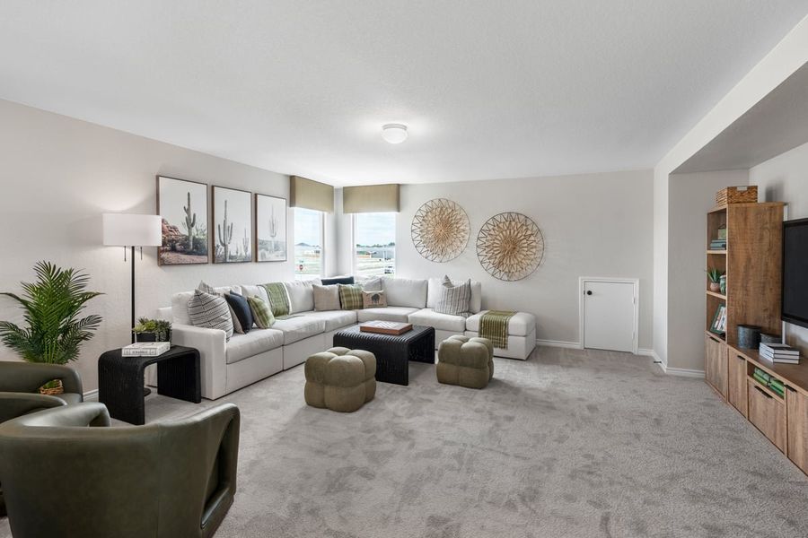 Representative furnished interior of a home built from the 2969 Modeled by KB Home in Legend Heights - Sterling Collection, New Braunfels (Image 10).
