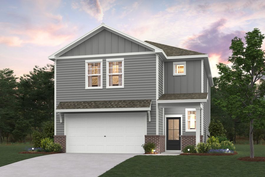 A house with a garage. A house with a garage.