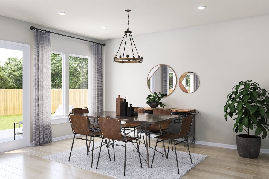 Furnished interior view inside a new home in Lariat, Liberty Hill (Image 11).