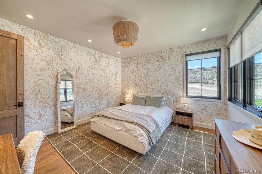 Each space is bright and well-appointed with generous closets and views of the surrounding landscape, giving guests or family members their own comfortable retreat. Bedroom #4 is equally appointed as bedroom #3 Each space is bright and well-appointed with generous closets and views of the surrounding landscape, giving guests or family members their own comfortable retreat. Bedroom #4 is equally appointed as bedroom #3