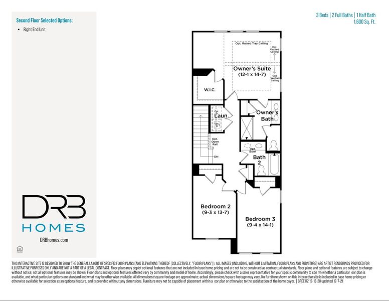 2D floor plan layout of this home in Ransdell Pointe, Spartanburg, SC (Image 6).