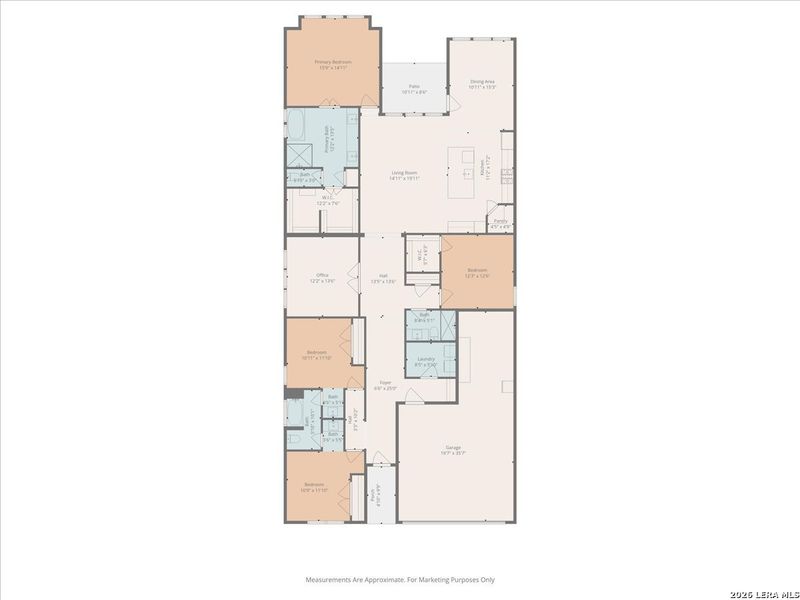 2D floor plan layout of this home in , Bulverde, TX (Image 5).