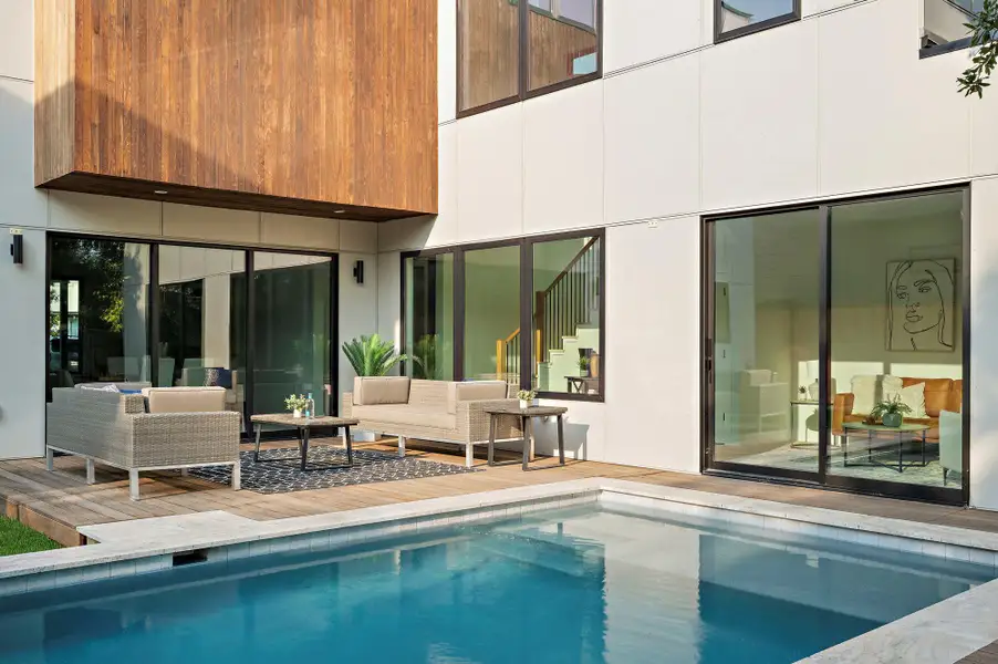 Exterior details and patio area of a home in , Austin (Image 3).