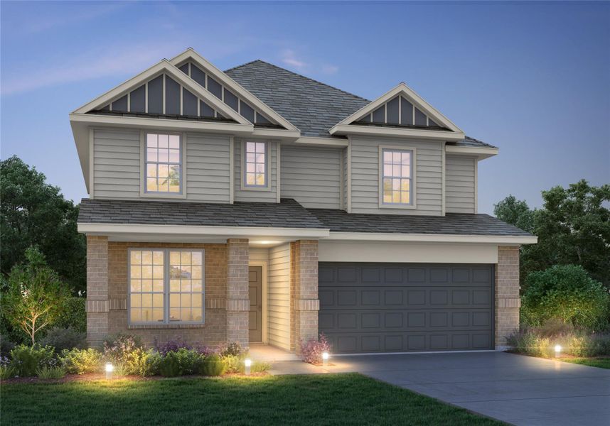 Front exterior of a new home in Lake Conroe Area Homes, Montgomery, TX, highlighting curb appeal (Image 1). Front exterior of a new home in Lake Conroe Area Homes, Montgomery, TX, highlighting curb appeal (Image 1).