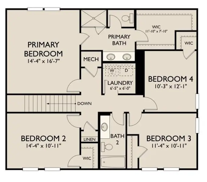 2D floor plan layout of this home in Langston Reserve, Cartersville, GA (Image 3). 2D floor plan layout of this home in Langston Reserve, Cartersville, GA (Image 3).