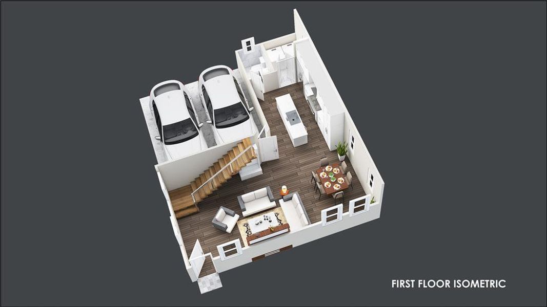 1st floor 3D rendering.