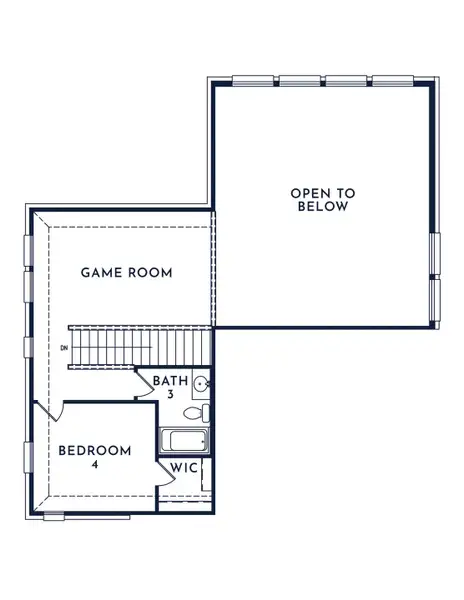 2D floor plan layout of this home in Parkmont – Timberbrook, Justin, TX (Image 4).