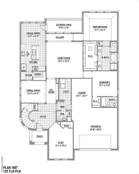 Plan 1687 1st Floor Plan 1687 1st Floor