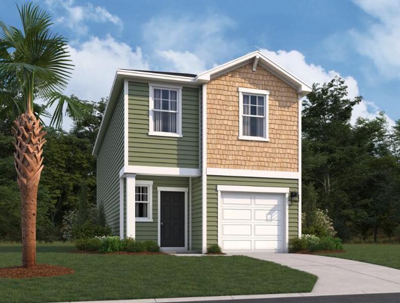 Front exterior of a new home in Pinckney Place, North Charleston, SC, highlighting curb appeal (Image 10).