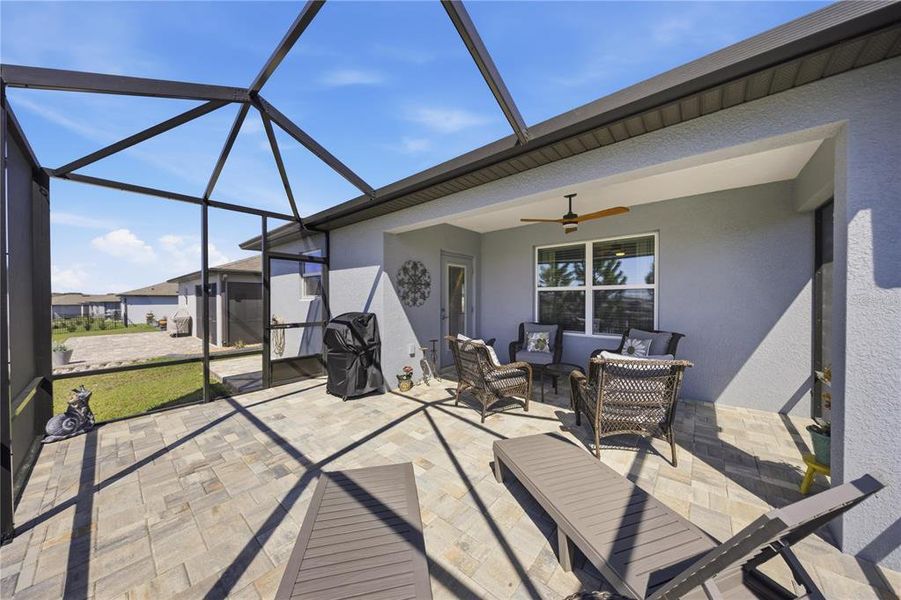 Exterior details and patio area of a home in Del Webb Stone Creek, Ocala (Image 23).