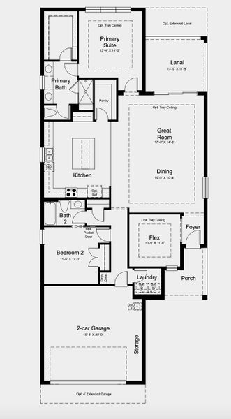 2D floor plan layout for the Barletta by Taylor Morrison in Esplanade at Coasterra, Palmetto, FL (Image 3). 2D floor plan layout for the Barletta by Taylor Morrison in Esplanade at Coasterra, Palmetto, FL (Image 3).