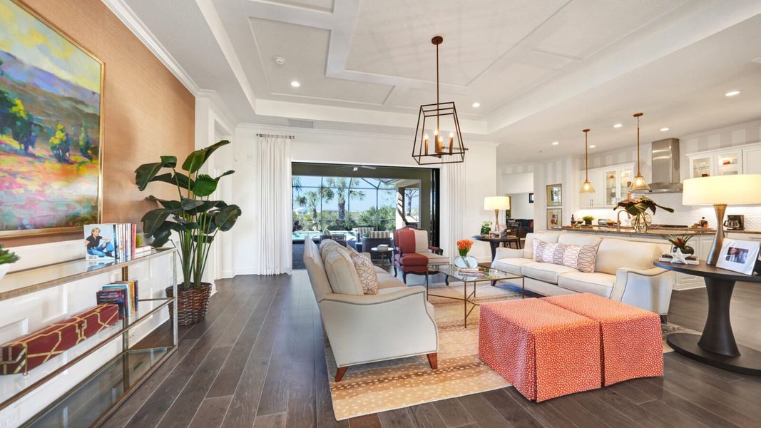 Representative furnished interior of a home built from the Sandcastle 2 by Neal Communities in Boca Royale Golf & Country Club at Wellen Park, Englewood (Image 27).