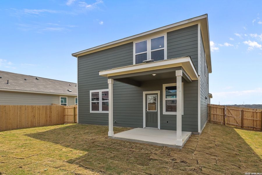 Exterior details and patio area of a home in Park Place, New Braunfels (Image 3).
