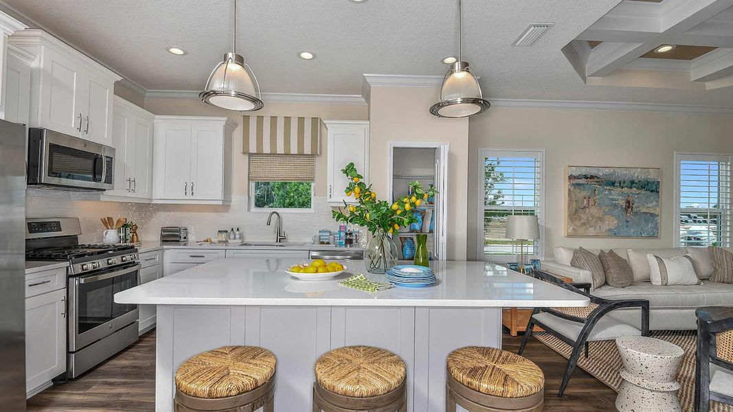 Furnished interior view inside a new home in Windward Real Estate and Homes for Sale in Sarasota, FL - Neal Communities, Sarasota (Image 8). Furnished interior view inside a new home in Windward Real Estate and Homes for Sale in Sarasota, FL - Neal Communities, Sarasota (Image 8).