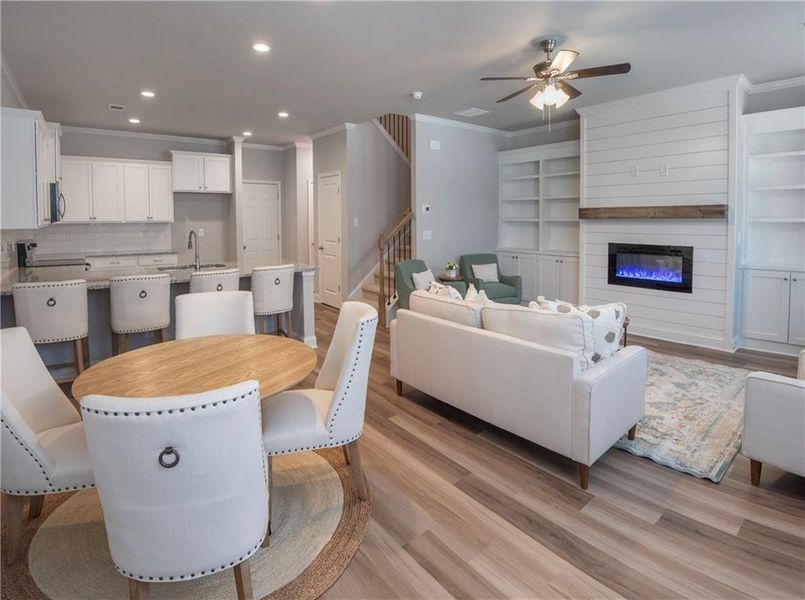 Furnished interior view inside a new home in , Flowery Branch (Image 6). Furnished interior view inside a new home in , Flowery Branch (Image 6).