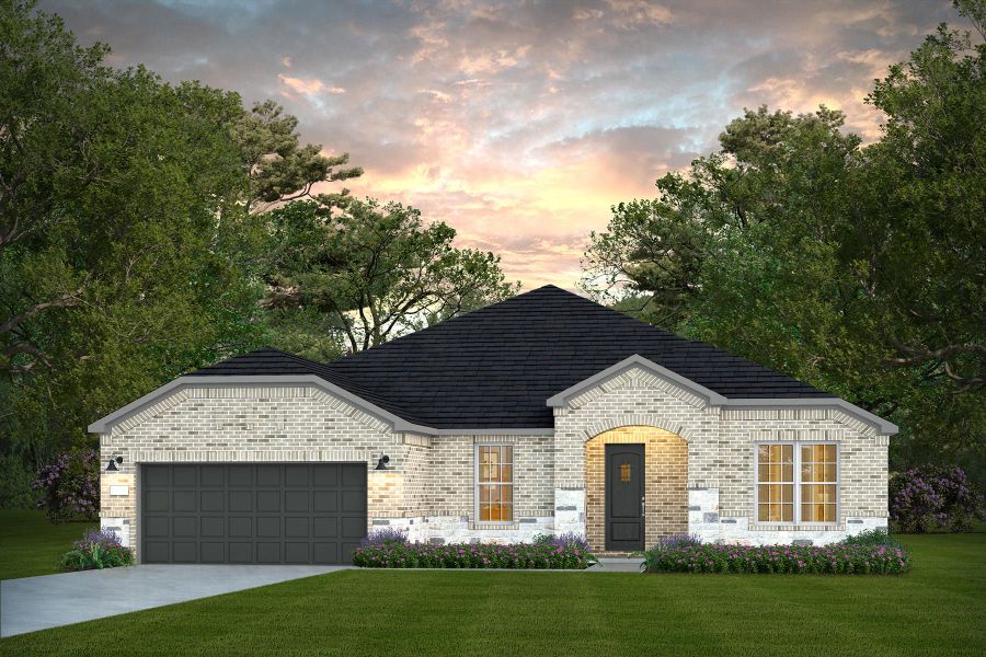 Representative exterior photo of a completed home built from the Stardom by Del Webb in Del Webb Fulshear, Fulshear, TX (Image 27). Representative exterior photo of a completed home built from the Stardom by Del Webb in Del Webb Fulshear, Fulshear, TX (Image 27).