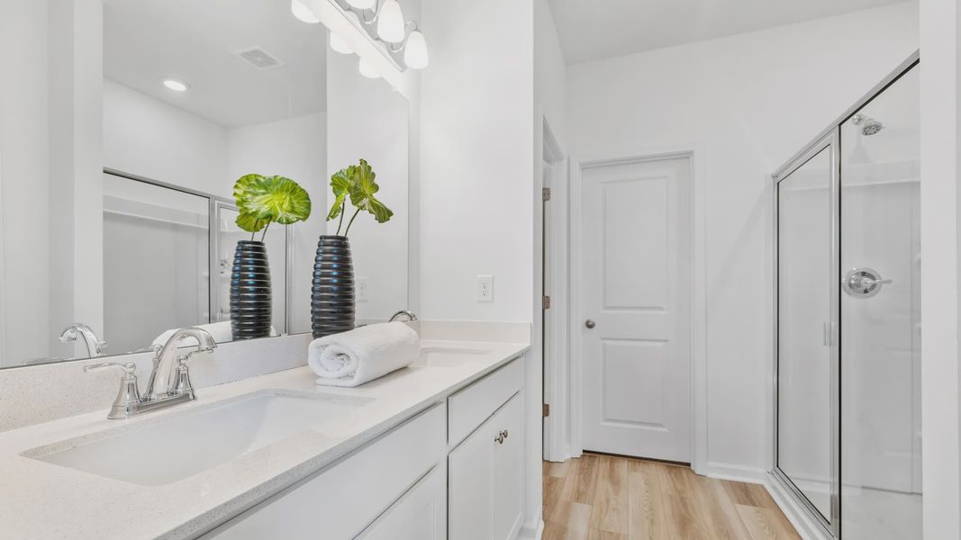 Furnished interior view inside a new home in Bluffs at Sun Colony, Longs (Image 14). Furnished interior view inside a new home in Bluffs at Sun Colony, Longs (Image 14).