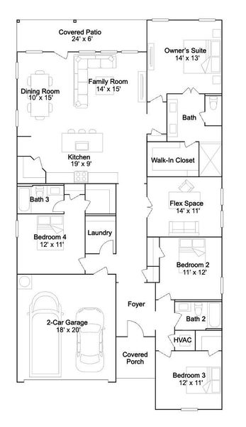 2D floor plan layout of this home in Windrose Green, Angleton, TX (Image 2). 2D floor plan layout of this home in Windrose Green, Angleton, TX (Image 2).
