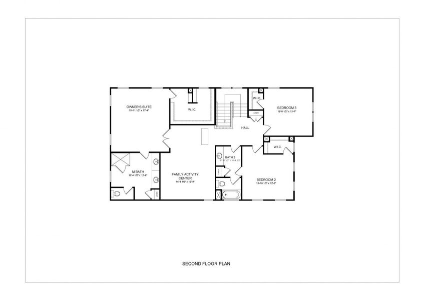 2D floor plan layout for the Abree by Avencia Homes in Riverwalk, Rock Hill, SC (Image 4). 2D floor plan layout for the Abree by Avencia Homes in Riverwalk, Rock Hill, SC (Image 4).
