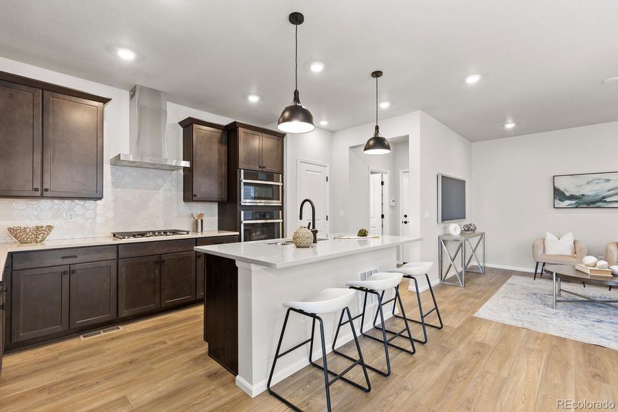 Furnished interior view inside a new home in The Villas Collection at Sterling Ranch, Littleton (Image 8).
