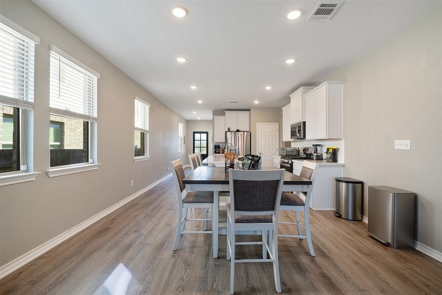 Lots of natural light into the living areas of the home.