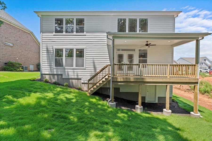 Front exterior of a new home in Lakeside at Blue Ridge Plantation, Taylors, SC, highlighting curb appeal (Image 24).