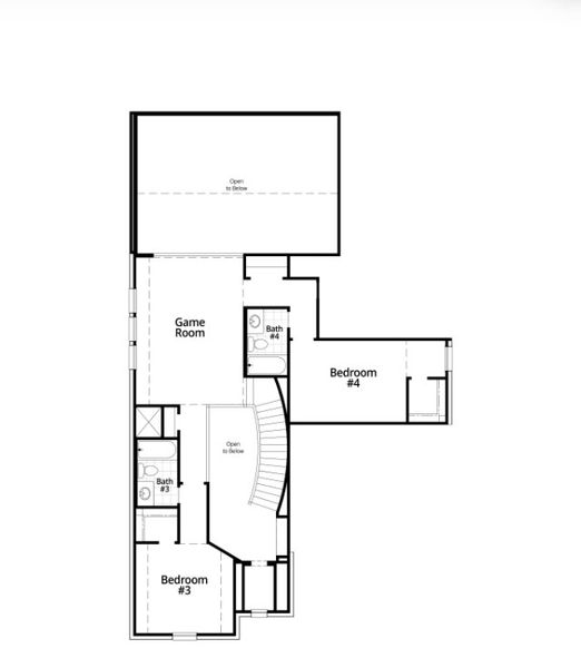 2D floor plan layout for the Cambridge by Highland Homes in Devonshire, Forney, TX (Image 32).
